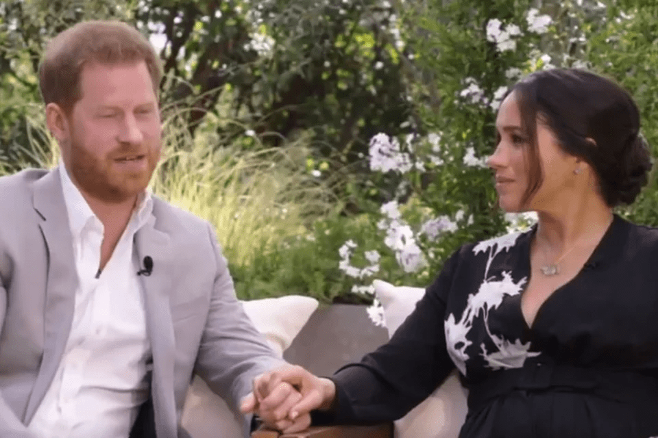 The Sussexes clasped hands during their whirlwind Oprah Winfrey interview