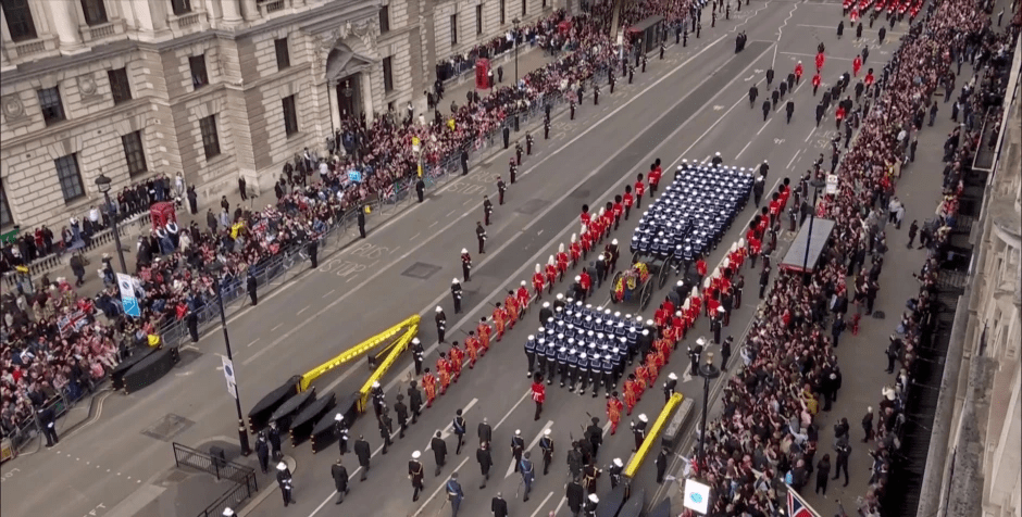 A man tried to jump a barrier during the procession