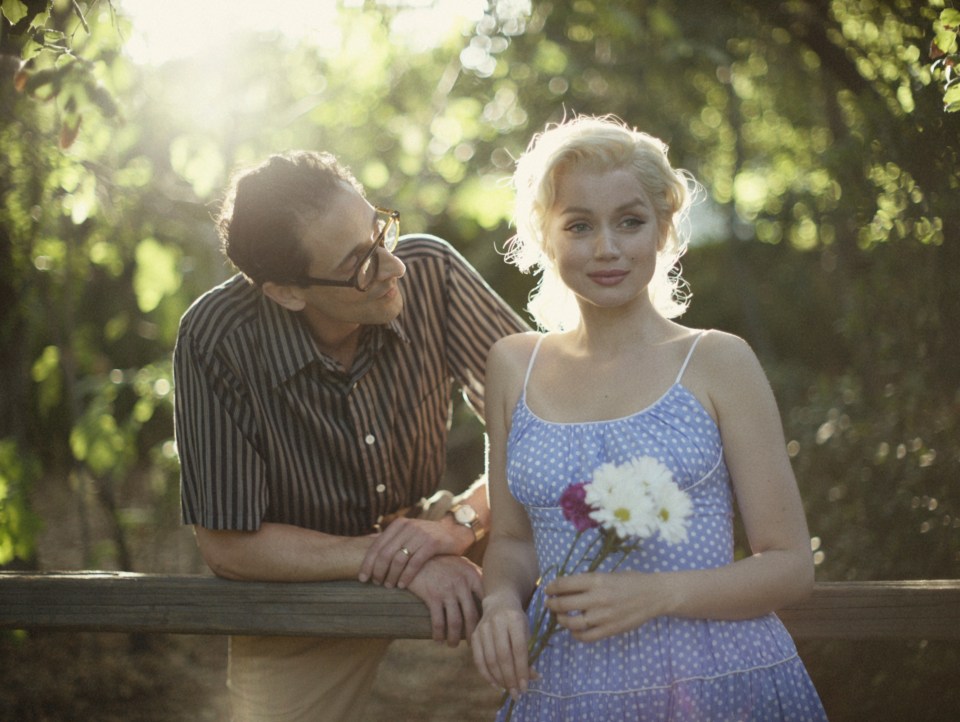 Adrien Brody as Arthur Miller and Ana de Armas as Marilyn Monroe in Netflix biopic Blonde