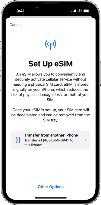 An eSIM is like a digital version of a physical SIM card