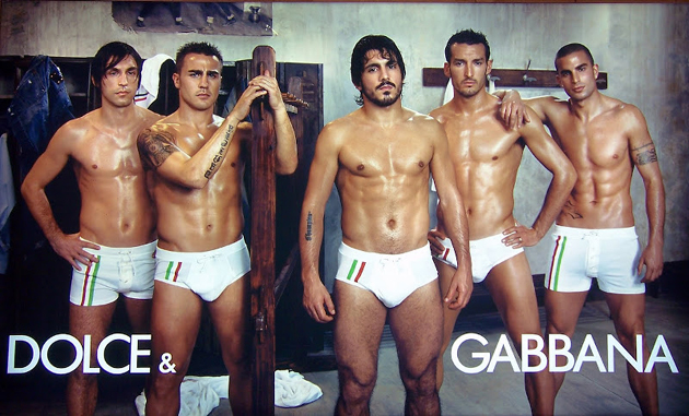 The Italian national team look good in their Dolce & Gabbana pants