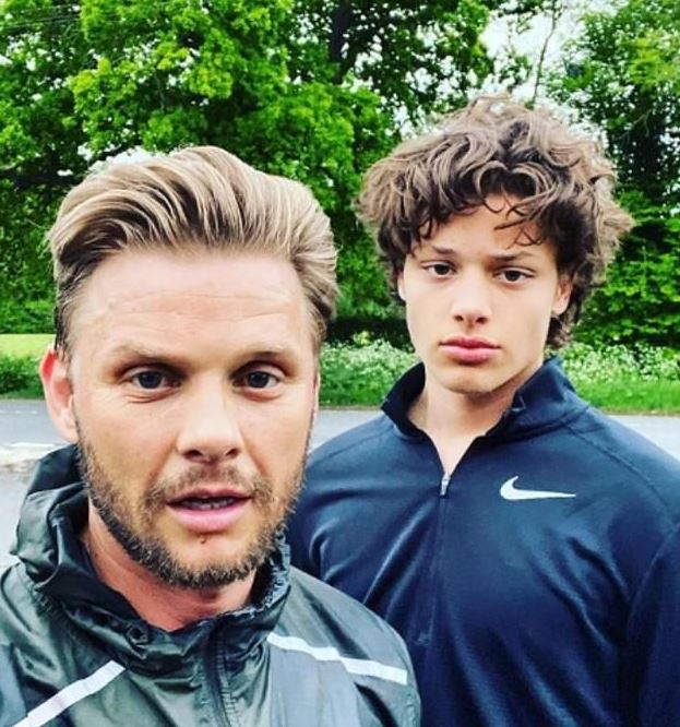 Jeff Brazier is his son's biggest fan