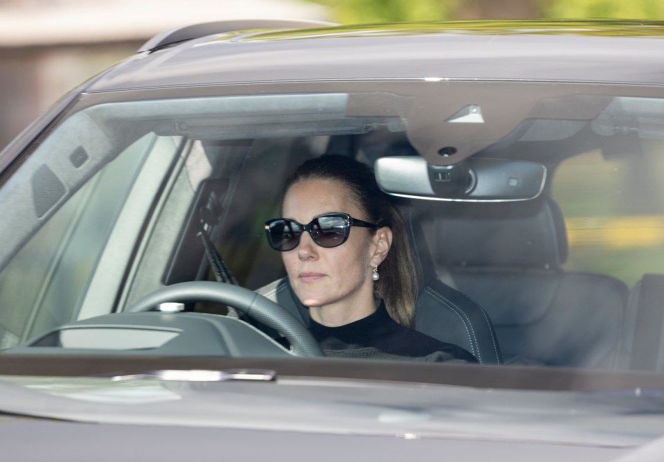 Kate was seen for the first time following the Queen's death picking up the children from school