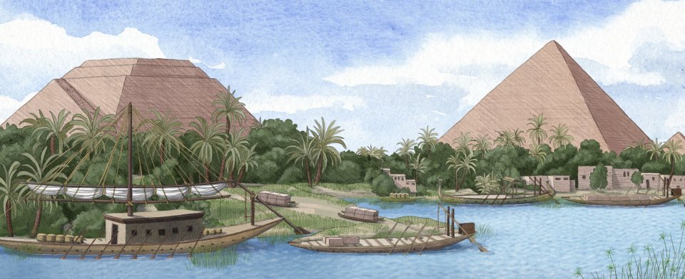 The Ancient Egyptians are believed to have intentionally flooded the land around the pyramids to help them transport heavy construction materials