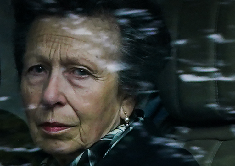 The Princess Royal travelled behind her mother's coffin for 6 1/2 hours