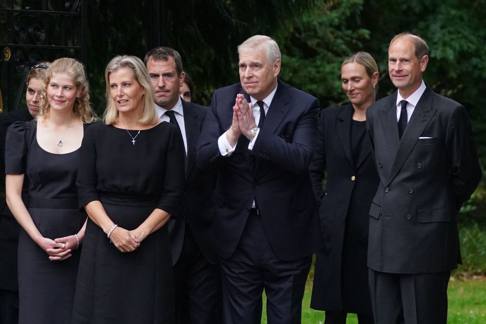 Prince Andrew broke cover to attend the service