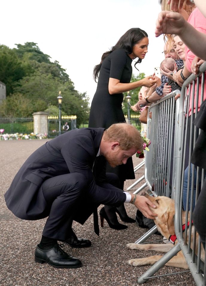 Harry and Meghan met crowds of mourners in Windsor