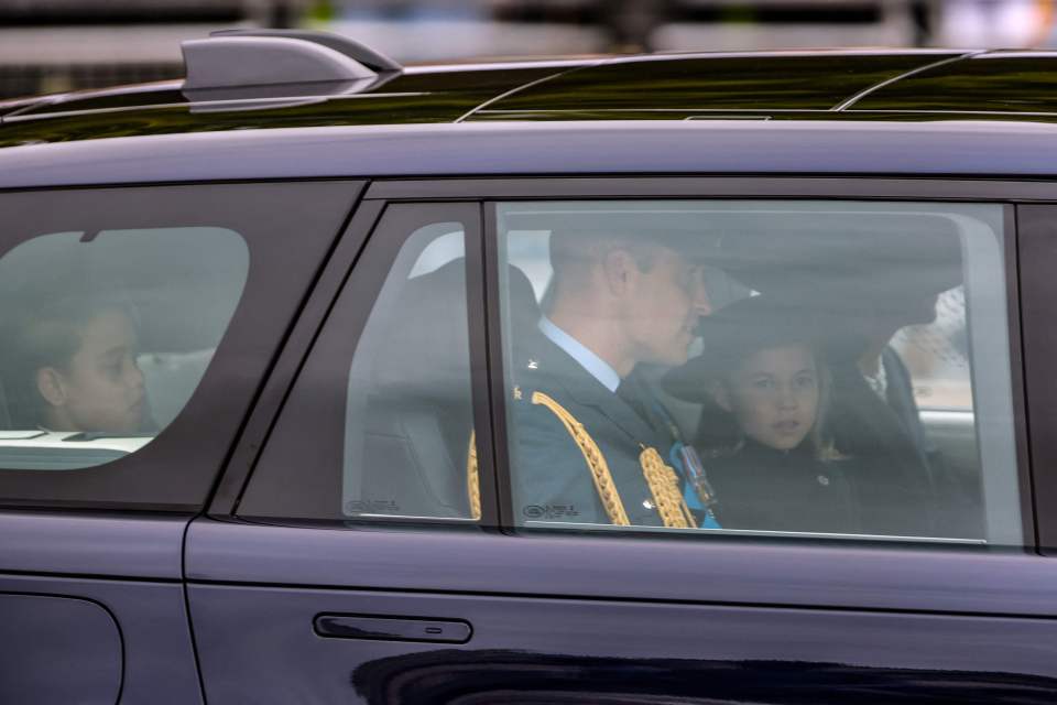 Prince William travelled separately with his family