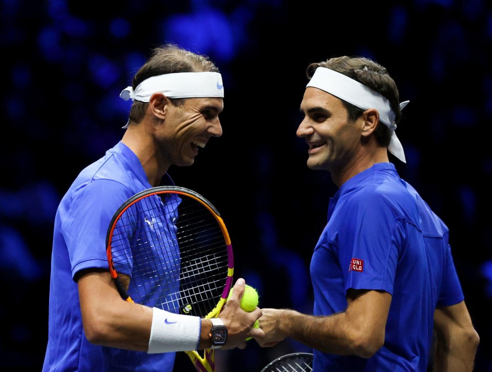 Feder and Nadal teamed up for the Swiss legend's final match