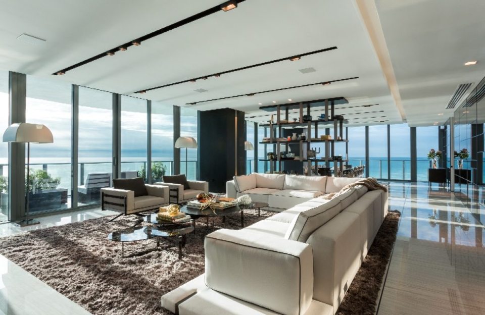 Ocean views surrounded the luxury apartment