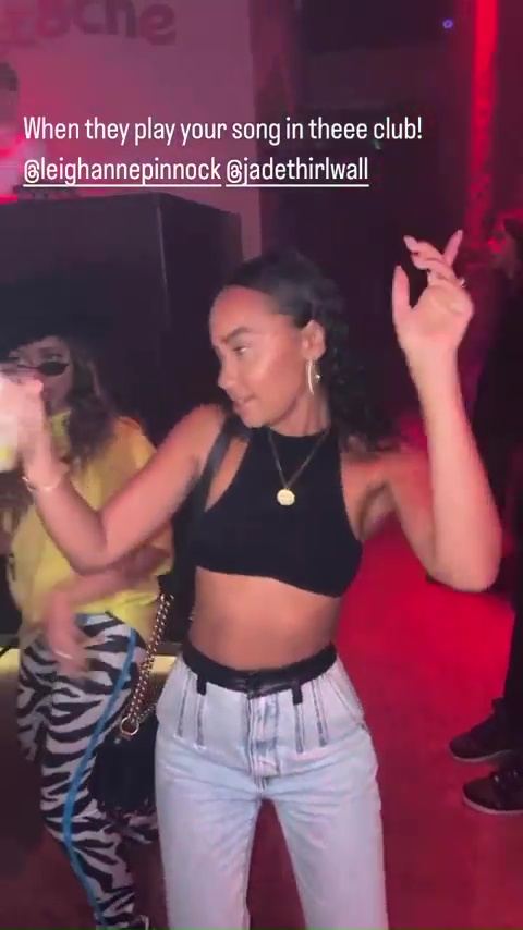 Leigh-Anne - who is a mum to twins - wore a crop top