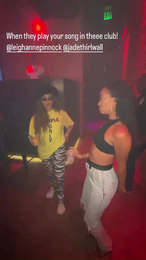 Jade Thirlwall and Leigh-Anne Pinnock danced in a night club