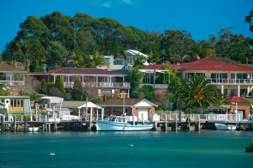 Jetties on Jervis Bay not far from Currambene Creek