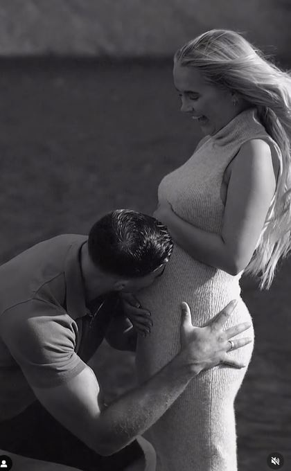 Molly-Mae shared a video which had Tommy kissing her baby bump