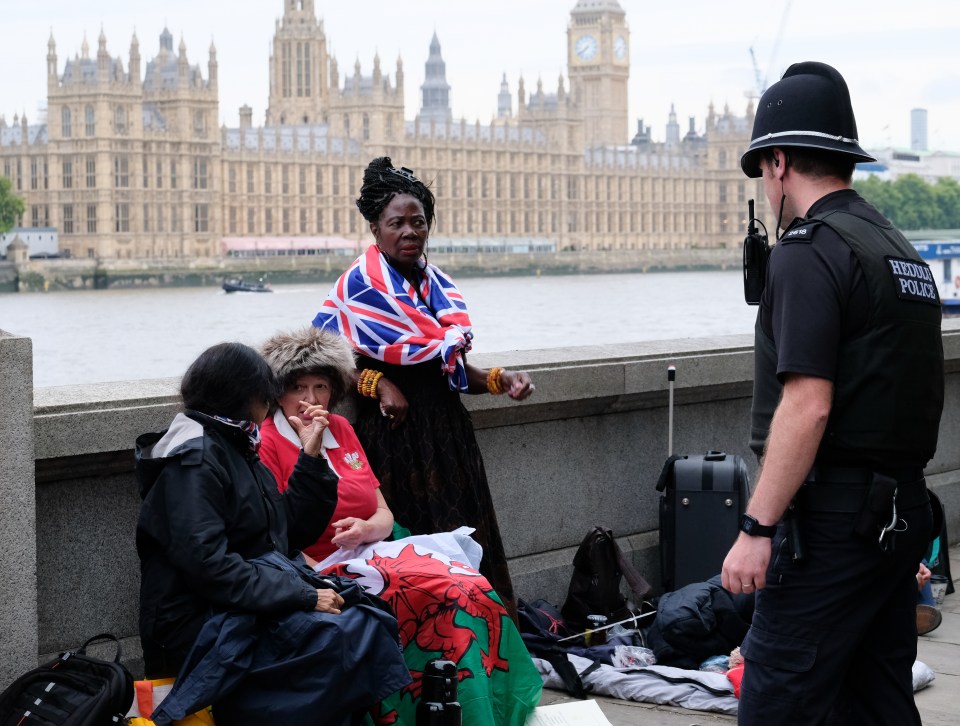 People had already started queuing to visit Westminster Hall this morning