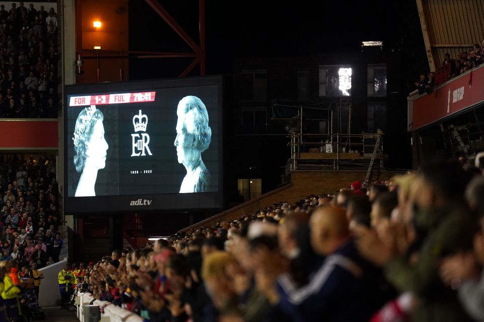 Nottingham Forest also paid tribute to Queen Elizabeth II