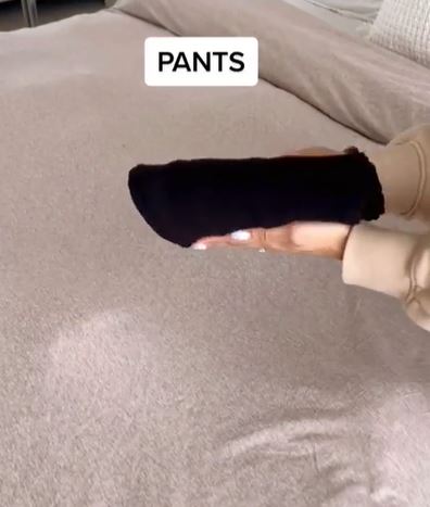 She also showed how to fold trousers - and people on TikTok loved her tricks