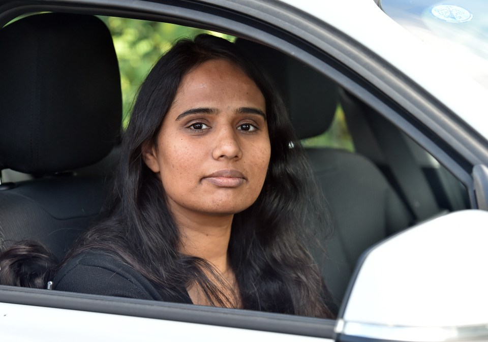 Sadaf Nisa, 40, outside school gates at Parrenthorn High