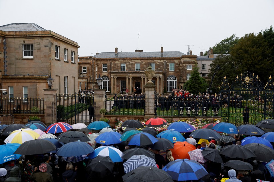 Huge crowds gathered in Northern Ireland despite the bad weather