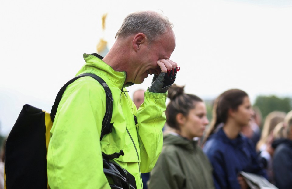 Tearful crowds gathered throughout the night to pay tribute