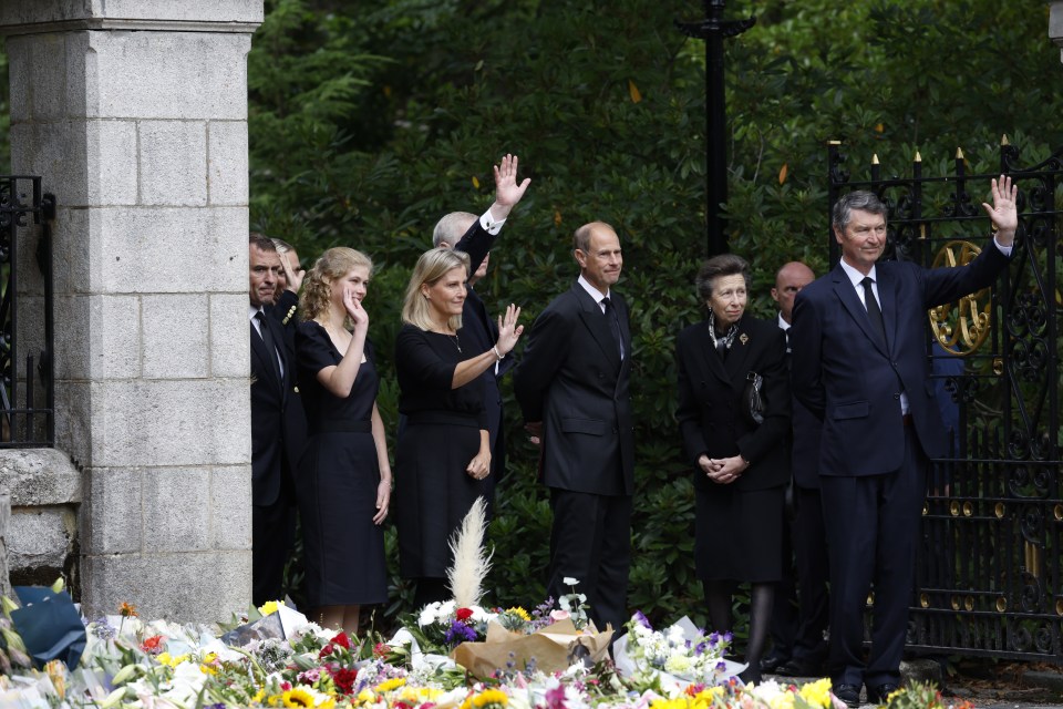 The royals all waved to well-wishers