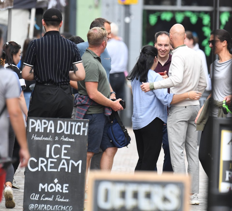 Ten Hag, 52, made a fan's day by posing for a picture near a Dutch pancake house