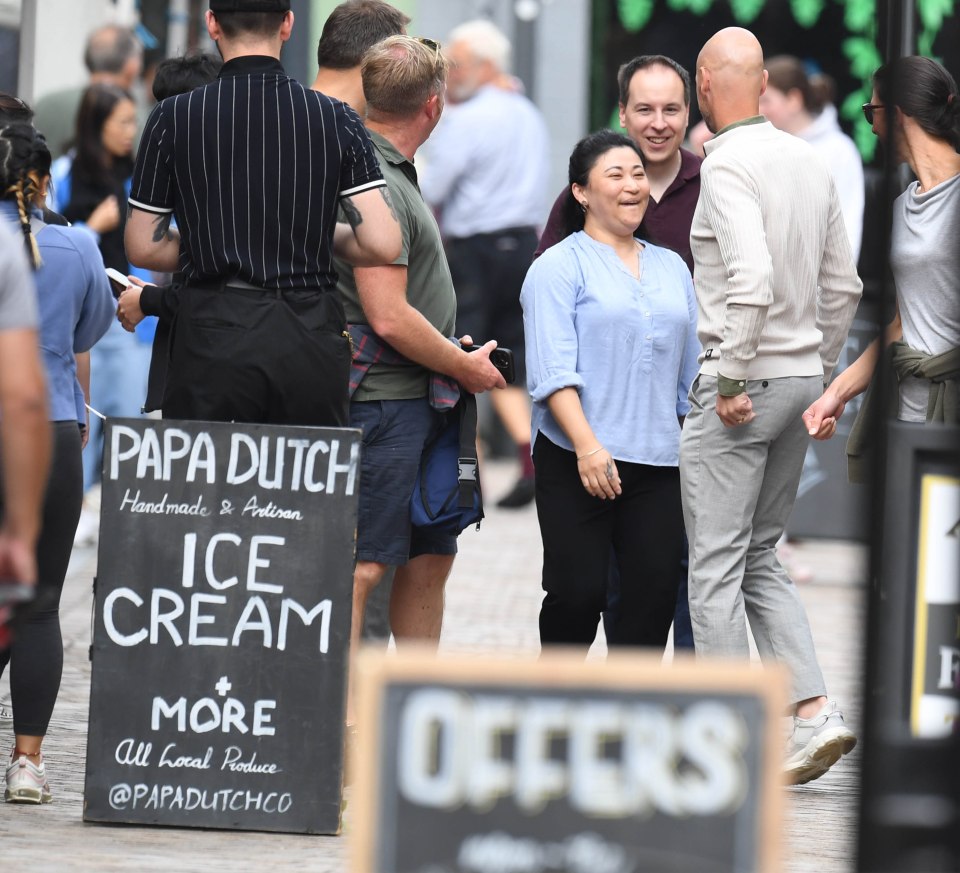 Ten Hag greeted supporters outside Papa Dutch pancake house