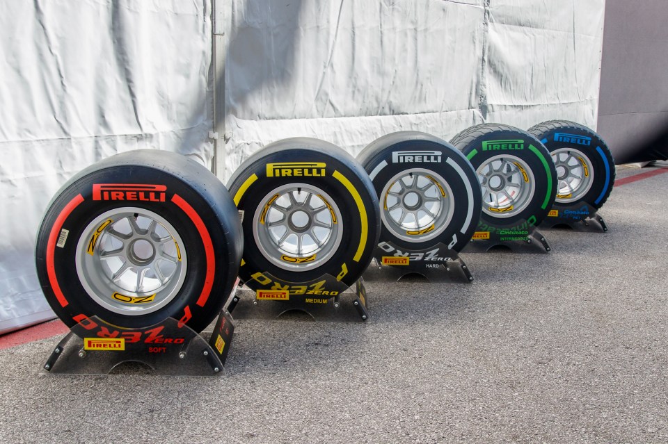 There are five types of tyres available to F1 teams and they use three of the five on race weekends