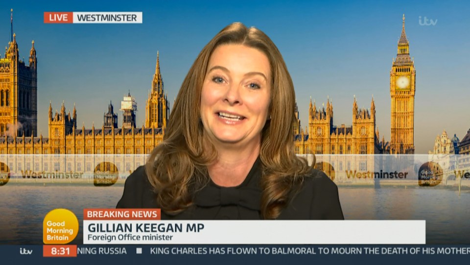 Gillian Keegan told GMB this morning that the Foreign Office takes Putin’s nuke threats ‘very seriously’