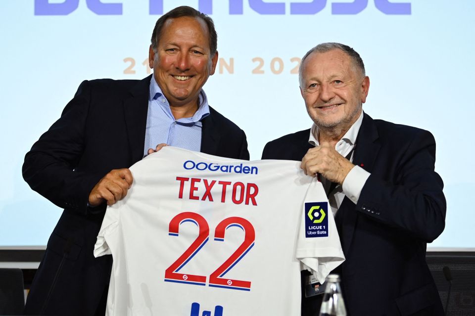 Crystal Palace investor John Textor, left, agreed a deal to buy a majority share in the French club back in June