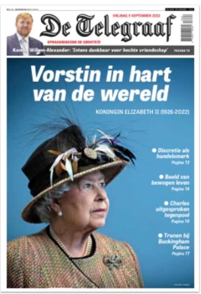 In Holland, De Telegraaf celebrated Her Majesty's life