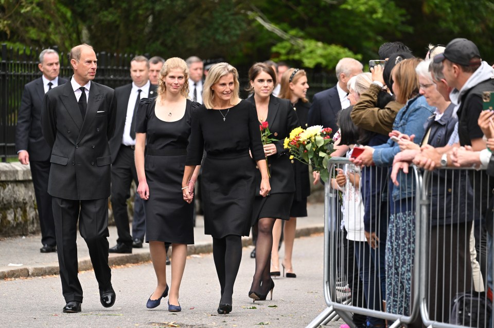 The royals thanked well-wishers as they left the nearby memorial service