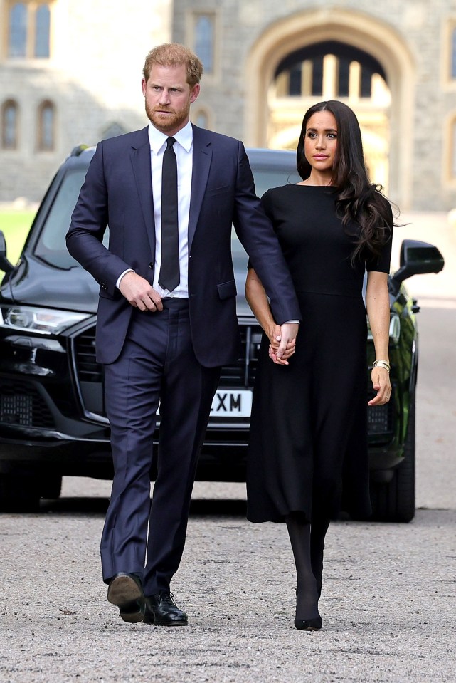 Prince Harry and Meghan Markle were seen at Windsor Castle on Saturday