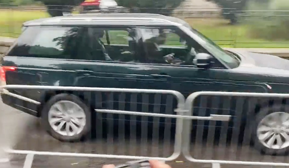 Prince Harry was spotted leaving Balmoral Castle in a black Range Rover