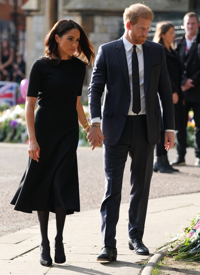 The couple viewed tributes at Windsor Castle together