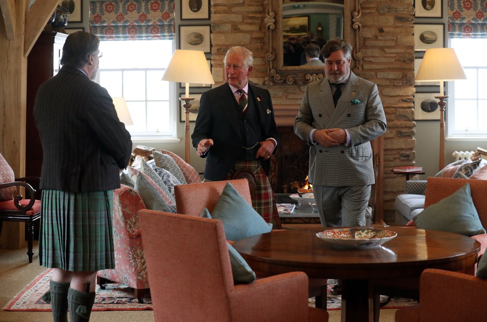 Charles at the Granary Lodge BnB at the Castle of Mey in Scotland