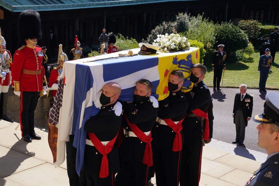 The Duke of Edinburgh's coffin featured a similar wreath