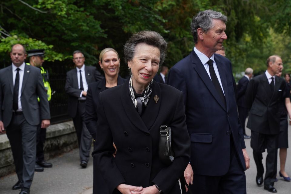 Princess Anne and her son were among the royals gathered