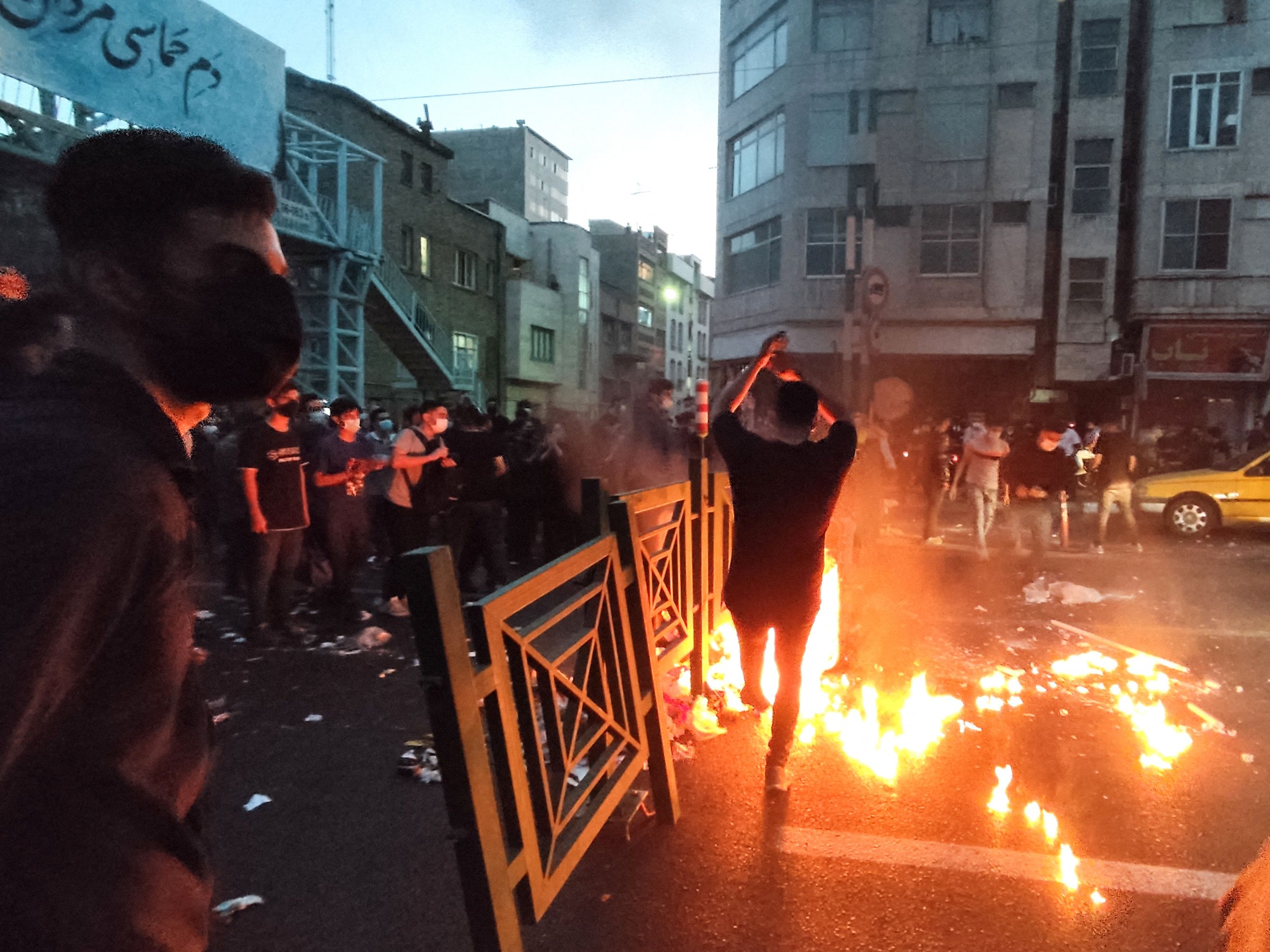 Iranian demonstrators take to the streets of Tehran over Mahsa Amini's death