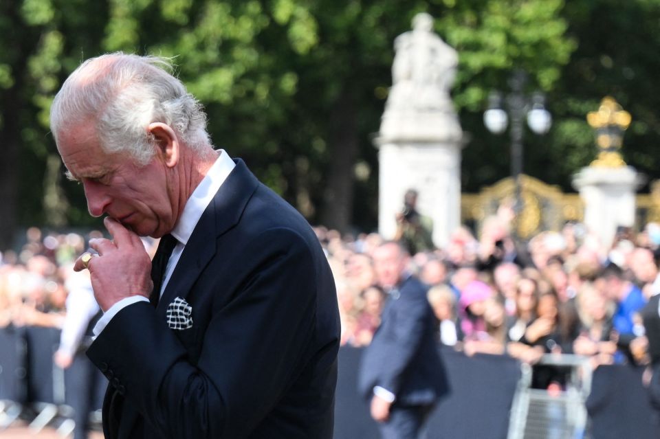 Prince Charles appeared emotional as he read tributes to his late mother