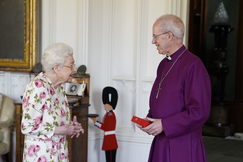 The Queen with Justin Welby, the Archbishop of Canterbury