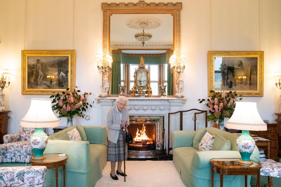 The Queen smiles as she meets Liz Truss in Balmoral Castle