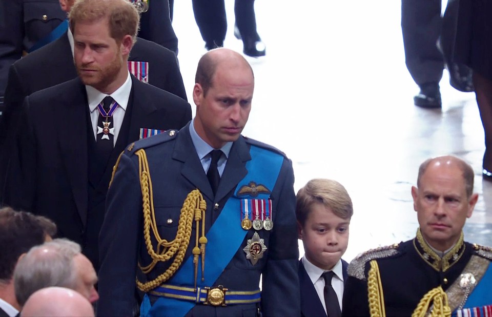 The brothers reunited in a show of unity after the Queen's death