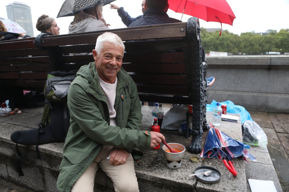 Royal super fans have camped along Albert Embankment