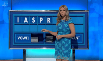 Countdown’s Rachel Riley flashed her legs in a pretty blue dress on today’s show