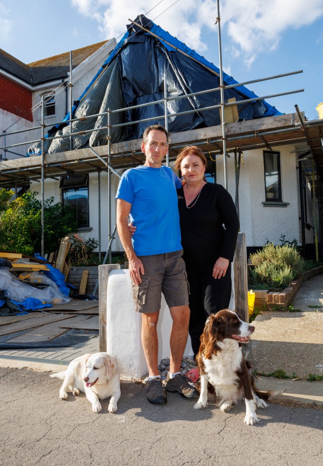 Dan and Kim Phipps say they have been living with no roof for five months