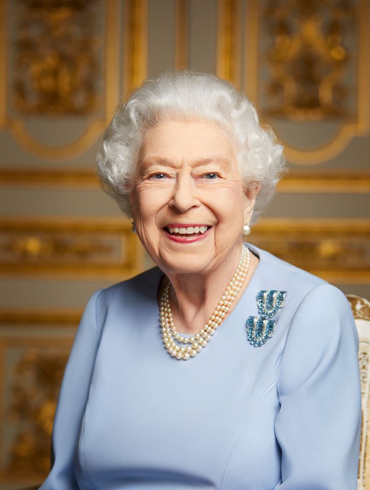 A previously unseen portrait of the Queen released the day before the funeral, taken in May