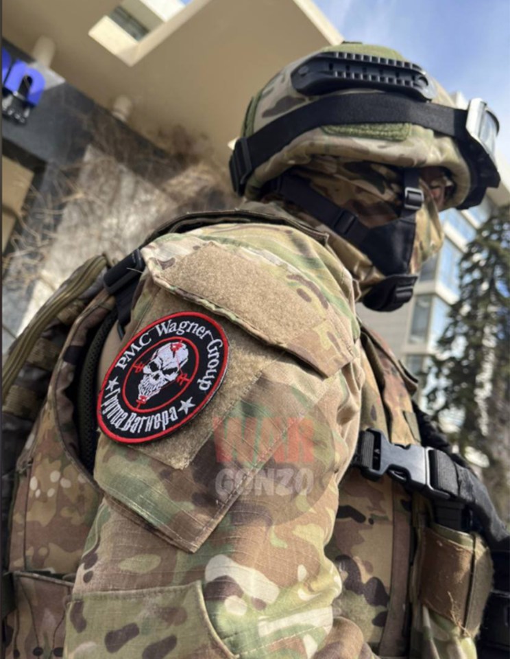 A member of the infamous Wagner Group pictured in Ukraine