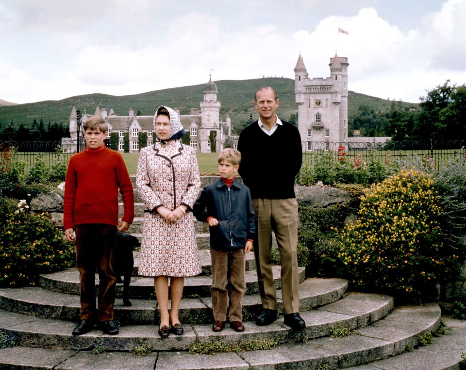 The Queen and Duke of Edinburgh with Prince Andrew and Prince Edward at Balmoral