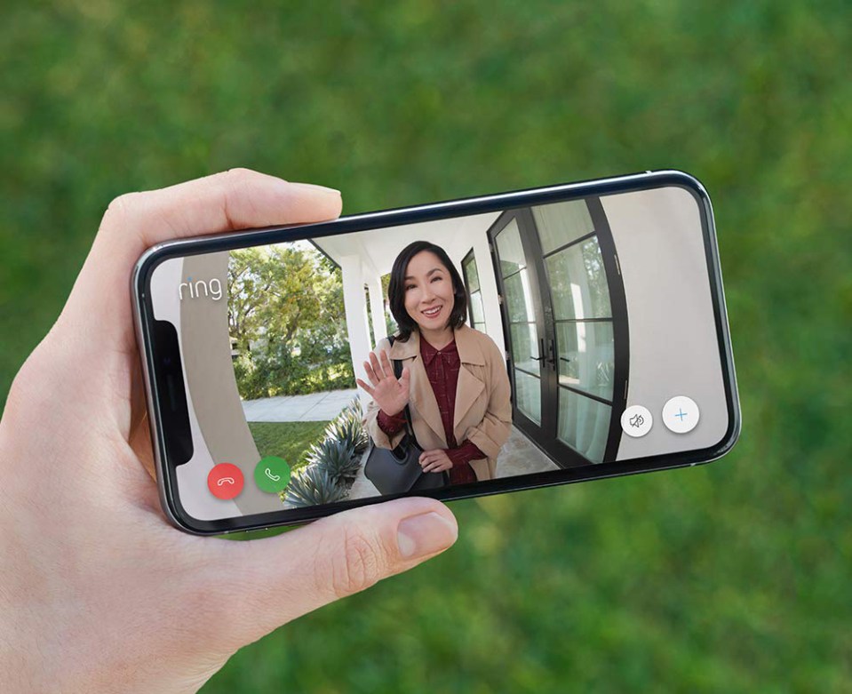 The Ring Video Doorbell lets you two-way talk with visitors